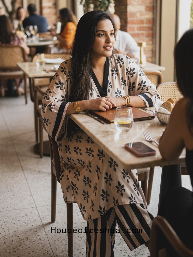 Kaftan-style co-ord set