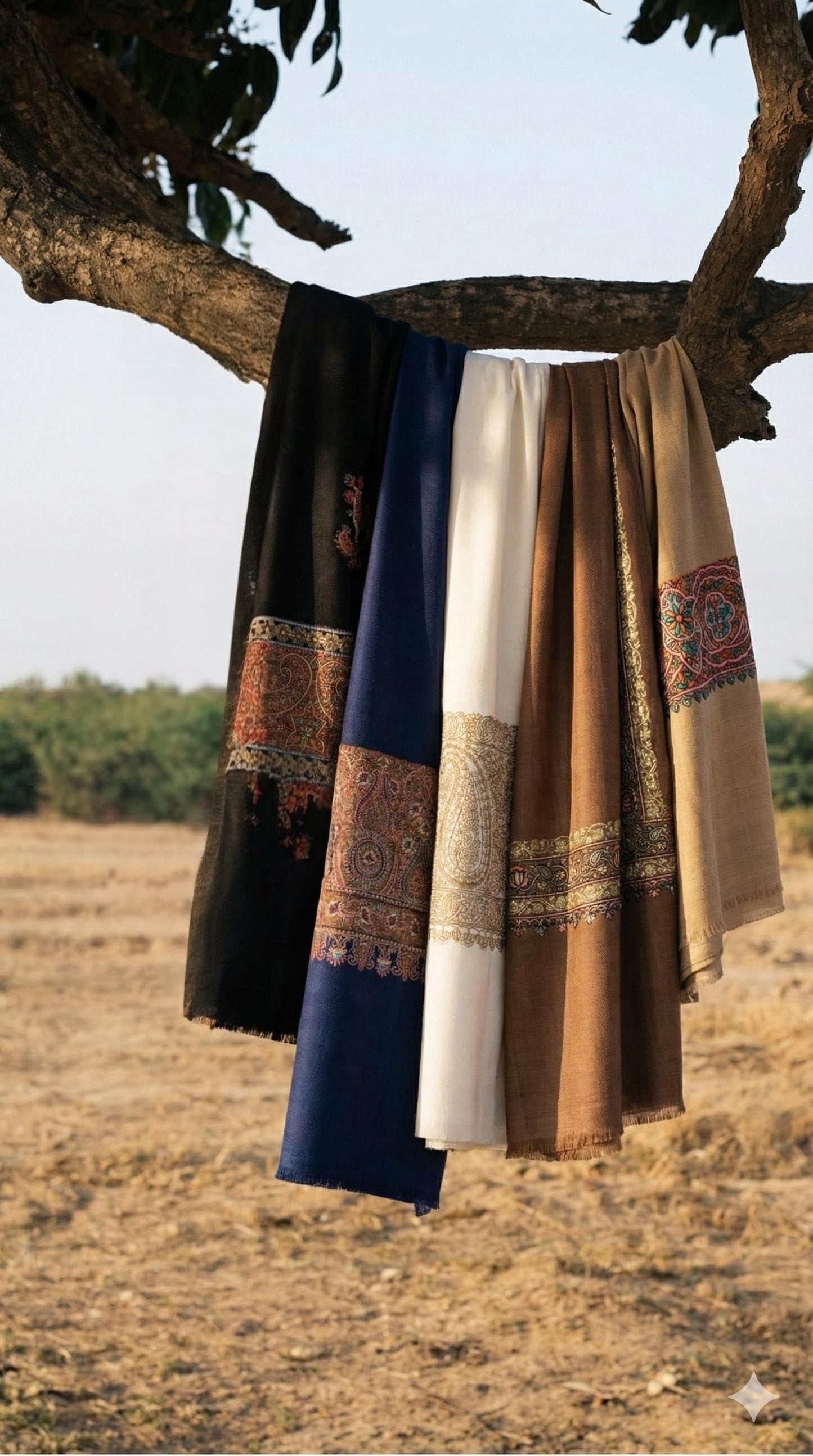 kashmiri Hertiage Border Shawl